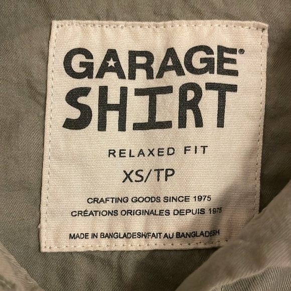 Garage Shirt‎ relaxed fit women extra small, long sleeve button up olive green - Picture 2 of 10